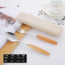 Axyaa Stainless Steel Tableware Set: Chopsticks, Fork, Spoon - Students, Travel, Outdoor Gift