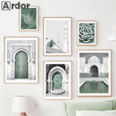 Ayatul Kursi Green Canvas Wall Art Print by Axyaa - Living Room Home Decor