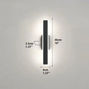 Axyaa Black LED Wall Sconce Modern Home Decor Lamp for Bedroom Living Room