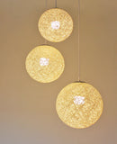 Axyaa Rattan Hemp Ball Chandelier