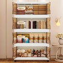 Axyaa Double-Door Plastic Storage Cabinet for Bedroom, Multi-Layer Organizer Box with Lid