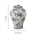 Axyaa Blue & White Porcelain Antique Vase - New Chinese Style Large Flower Arrangement