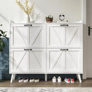 Axyaa Farmhouse Shoe Cabinet with 4 Drawers: Stylish Entryway Storage