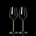 Axyaa Gold Foil Crystal Glass Champagne Glasses Set