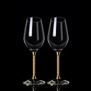 Axyaa Gold Foil Crystal Glass Champagne Glasses Set