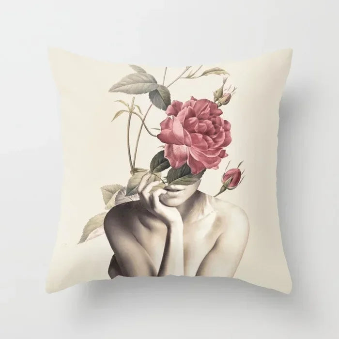 Rose Flora Pattern Pillow Case by Axyaa - Decorative Cushion Covers