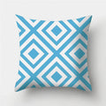 Axyaa Blue Geometric Pattern Cushion Cover for Living Room Sofa Decoration