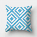 Axyaa Blue Geometric Pattern Cushion Cover for Living Room Sofa Decoration