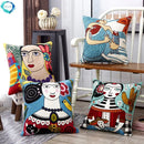 Axyaa Picasso Linen Sofa Cushion Cover Pillowcase Home Decoration Brace