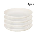 Axyaa White Plastic Tableware Set: Plate, Bowl, Cup, Fruit Plate, Dessert Plate, Salad Bowl, Drink Cup