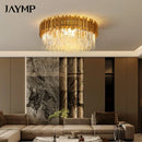 Axyaa Crystal Ceiling Lamp: Nordic Luxury & Modern Villa Gold Chandelier for Home Decor