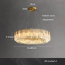 Axyaa Marble Crystal Pendant Lights for Elegant Dining Room Decor