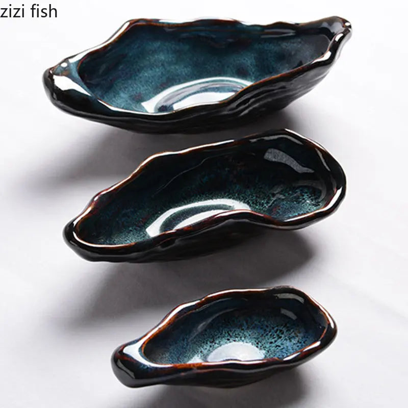 Axya Ceramic Oyster Plate for Elegant Table Decor and Kitchen Storage