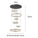 Axyaa Modern Ring LED Pendant Chandeliers for Living Room and Dining Room