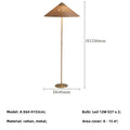 Axyaa Rattan Woven Floor Lamp - Handmade Standing Light Fixture for Home Decor