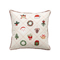 Embroidered Christmas Pillow Cover - Axyaa Cozy Holiday Decor
