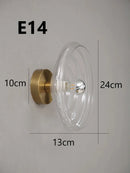 Axyaa Nordic Rotund Glass Wall Sconce Modern Home Decor Lighting Fixtures