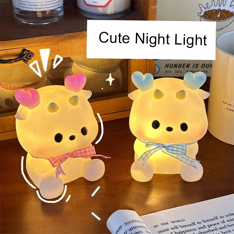 Axyaa Cartoon Loong Year Night Light - Creative LED Table Lamp for Children's Room