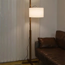 Axyaa Wood Table Lamp Liftable Minimalist Adjustable Floor Light for Living Room