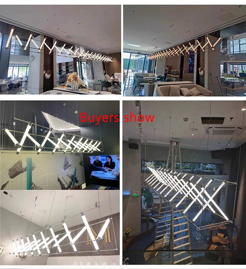 Axyaa Industrial LED Chandelier for Restaurant Bar Cafe Pendant Light