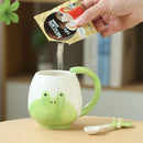 Axyaa Cute Frog Ceramic Mug Creative Drinkware