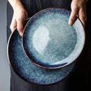 Axyaa Retro Large Ceramic Plate | Personalized Tableware for Home and Dining