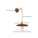 Axyaa Nordic Wood LED Wall Lamp with Pull Chain Switch