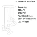 Axyaa Bubble Glass LED Chandelier: Modern Lighting for Living & Dining Room