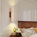 Axyaa Vintage Yellow Travertine Stone LED Wall Lamp