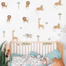 Axyaa Safari Animals Nursery Wall Stickers - Kids Room & Living Room Decor