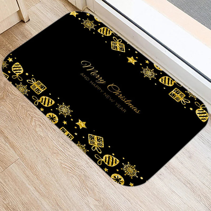 Axyaa Christmas New Year Home Entrance Non-Slip Floor Mat