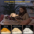 Axyaa Dual Head Book Light: Touch Control, Stepless Dimming, Eye-Friendly Reading Lamp