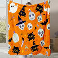 Axyaa Coral Fleece Flannel Blanket: Halloween Gift, Office Nap, Casual Blanket