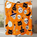 Axyaa Coral Fleece Flannel Blanket: Halloween Gift, Office Nap, Casual Blanket