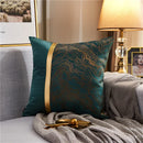 Axyaa Gold Jacquard Throw Pillow Cover 45X45 - Light Luxury Comfort, Living Room Decor