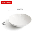 Axyaa White Ceramic Molecular Cuisine Salad Plate for Restaurant Tableware