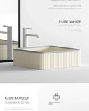 Axyaa Striped Rectangular Ceramic Bathroom Sink