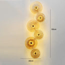 Axyaa Nordic Glass Round Wall Lamp for Living Room & Bedside Décor