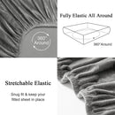 Axyaa Velvet Fitted Bed Sheet with Elastic Band - Winter Warm, Anti-Slip - All Sizes