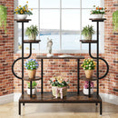 Axyaa 8-Tier Metal Plant Stand for Multiple Plants, Tall Flower Rack Shelf