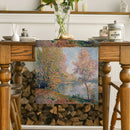 Axyaa Autumn River Road Table Runner Farmhouse Dining Wedding Party Decor