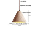 Axyaa Wood Yellow Travertine LED Pendant Lights - Japan Style Kitchen Island Hanglamp