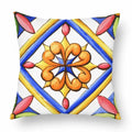 Axyaa Green Leaf Moroccan Flowers Cushion Cover 45X45cm