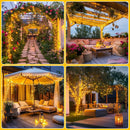 Solar Fairy Lights LED by Axyaa: Outdoor Garland for Patio, Yard, Tree, Wedding, Party