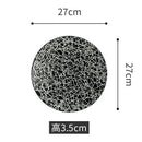 Axyaa Stone Pattern Steak Plate - High-End Ceramic Creative Dessert & Flat Plate for Fine Dining