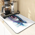 Eye Print Watercolor Style Absorbent Drying Mat & Coasters Set by Axyaa
