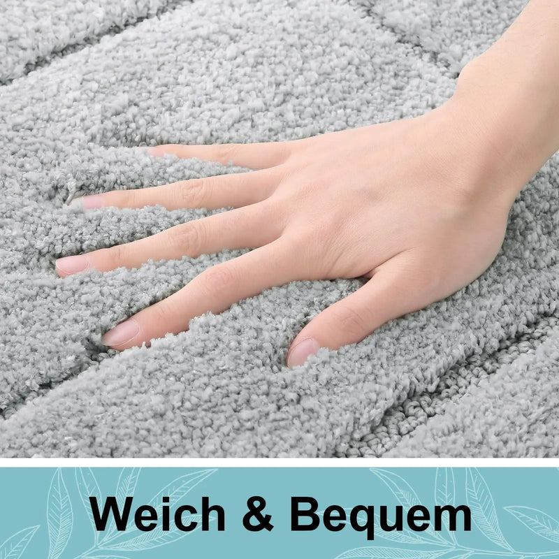 Axyaa Microfibre Non-Slip Bath Rug - Water Absorbent and Washable