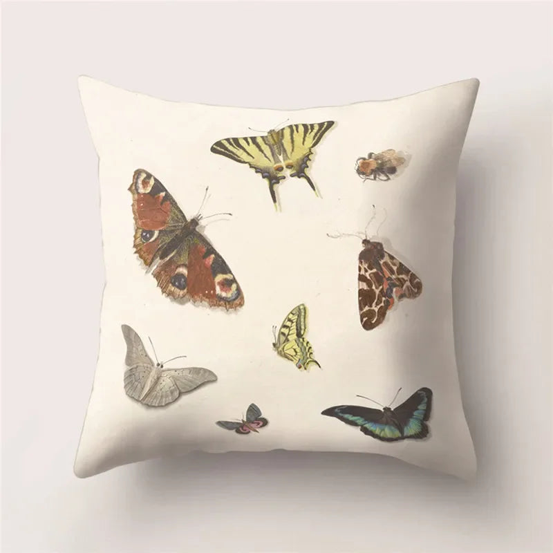 Butterfly Print Decorative Cushion Cover 45X45CM Sofa Polyester Pillow Case for Home Decor