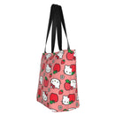 Axyaa Hello Kitty Tote Bag: Cute Kawaii Cartoon Top Handle Zipper Bag for Women