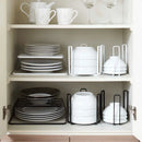 Axyaa Iron Dish Storage Rack: Removable Wire Bowl Drain Rack & Multi-Purpose Drawer Organizer